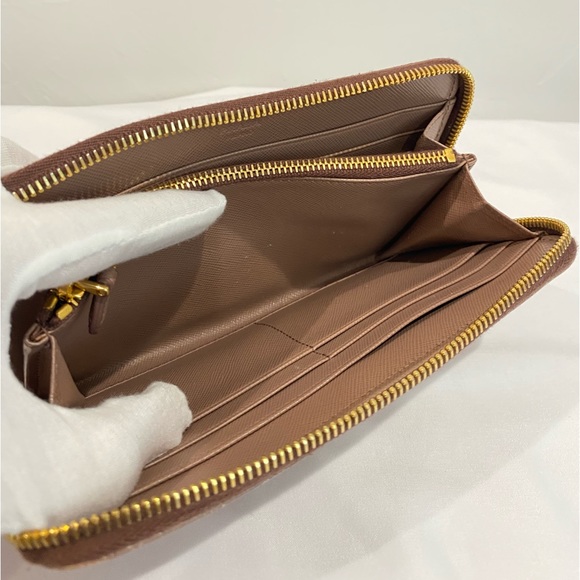 PRADA Saffiano Leather Zippy Wallet - Picture 9 of 14